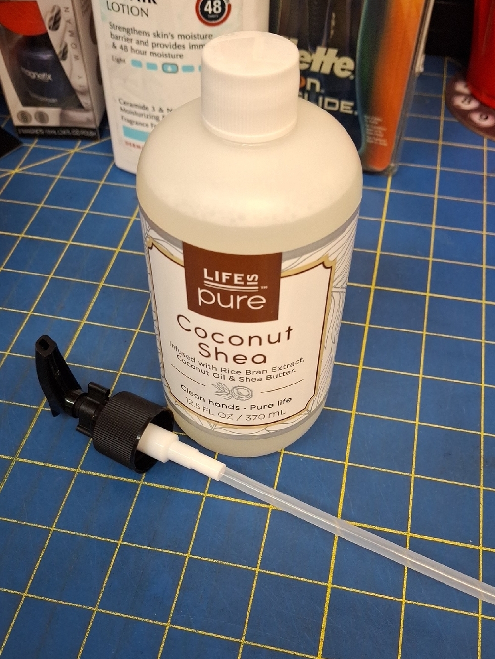 Life is Pure Coconut Shea Lotion Bottle w Pump Attachment 370ml New & Sealed